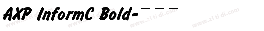 AXP InformC Bold字体转换